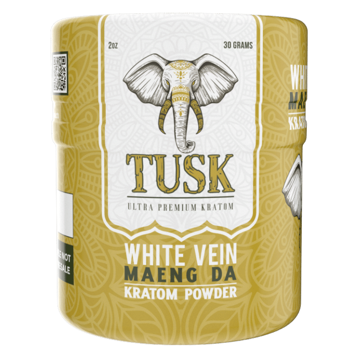 Tusk Ultra Premium Kratom - White Vein Maeng Da Kratom Powder