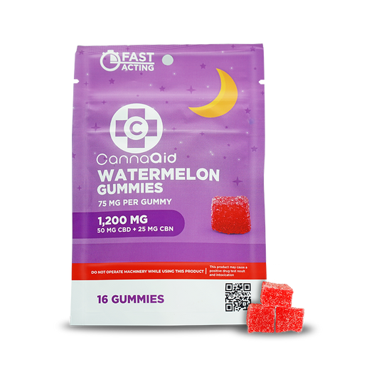 CannaAid CBD + CBN Watermelon Gummies 1,200 MG