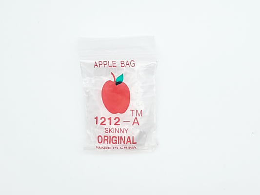 1212-A Skinny Zip Bags, Clear