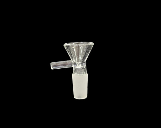 14mm Male Clear Funnel Bowl with Handle