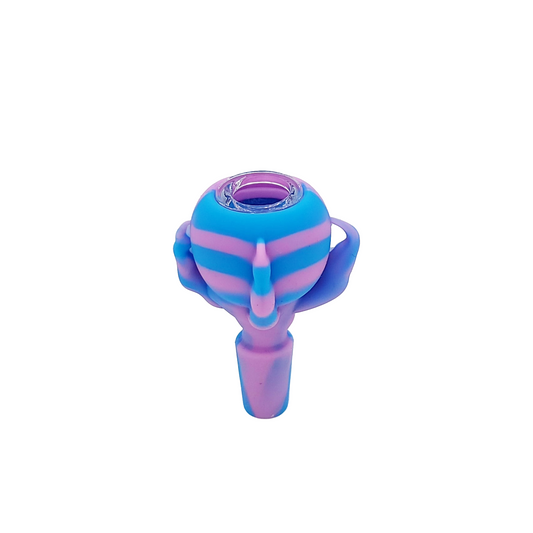 14mm Male Silicone Claw Bowl Piece with Glass Screen