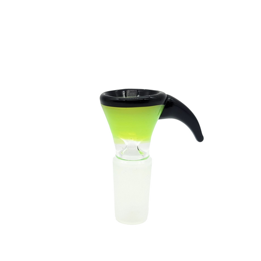 14mm Slime Green Bowl Piece with Handle