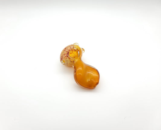 3.5" Gold and Yellow Fumed Twisted Hand Pipe
