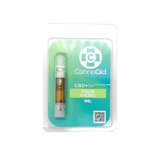 CannaAid Full Spectrum CBD Vape Cartridge - Sour Diesel