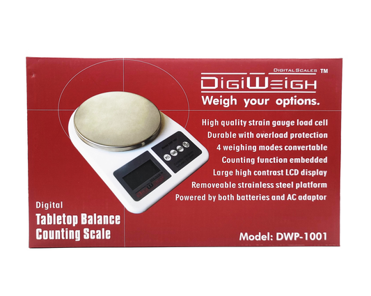 DigiWeigh - Digital Tabletop Balance Counting Scale Model: DWP-1001