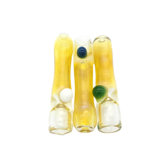 Fumed Chillum with Colorful Marble