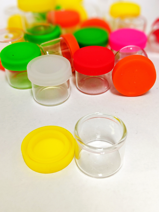Glass Wax Jar with Silicone Lid