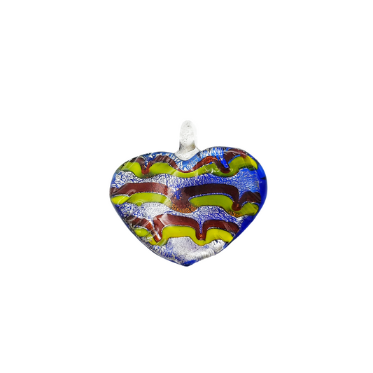 Heart Shape Glass Pendant Necklace