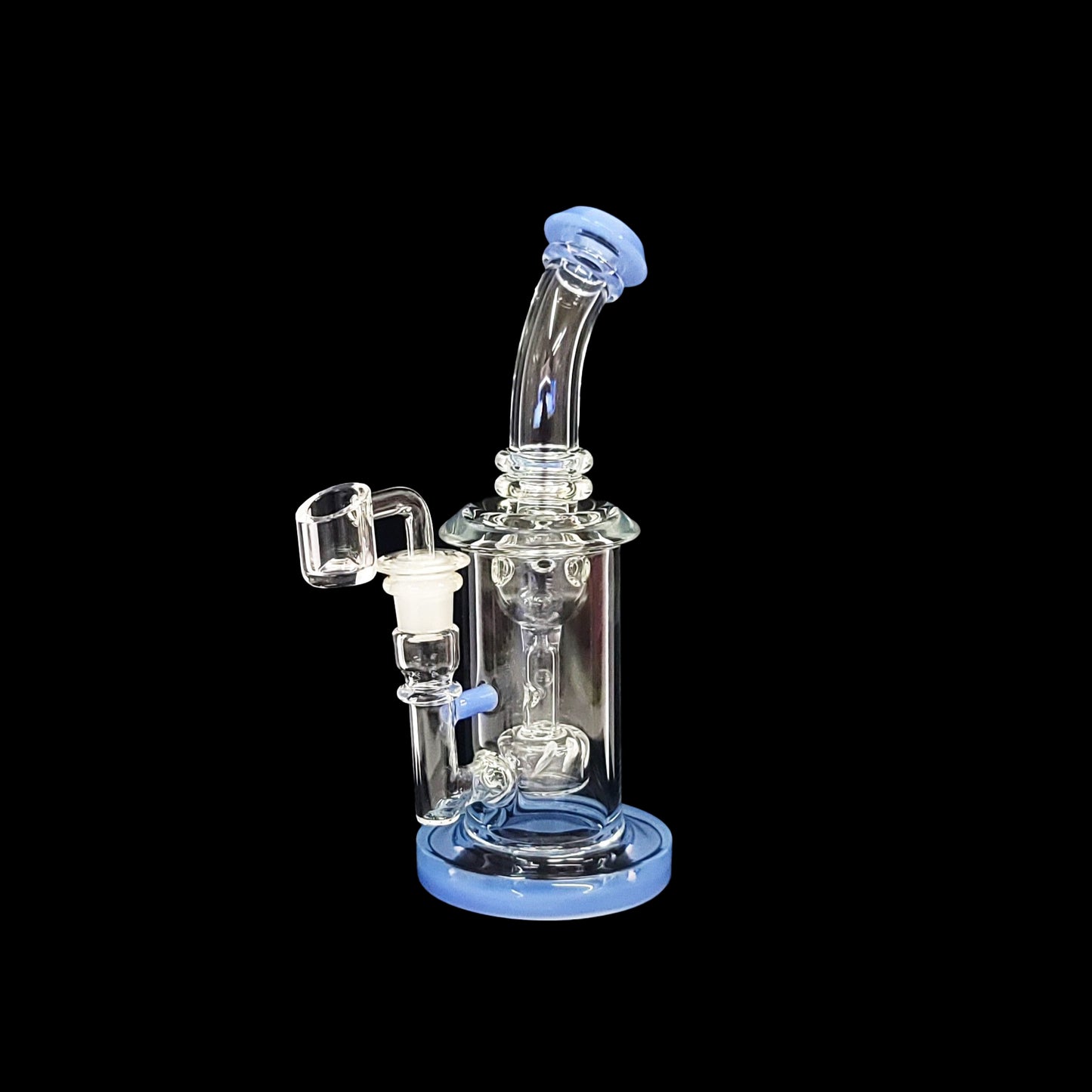 8.5" Pearl Dab Rig with Slit Disc Perc