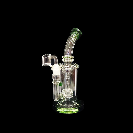 8.5" Pearl Dab Rig with Slit Disc Perc