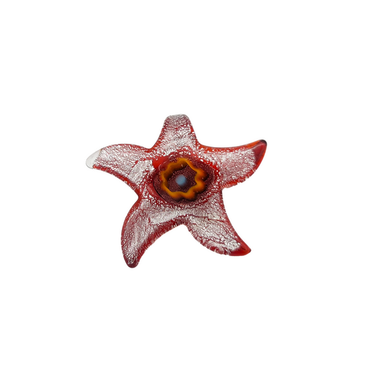 Starfish Shape Glass Pendant Necklace