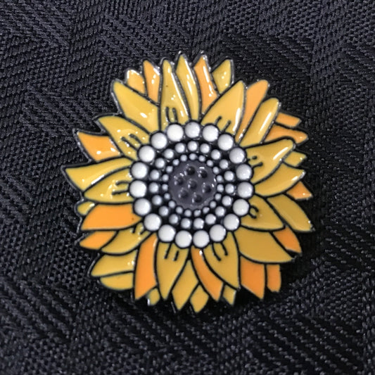 1" Flower Brooch Pin