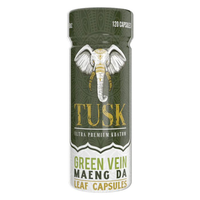 Tusk Ultra Premium Kratom - Green Vien Maeng Da Capsules