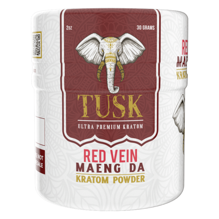 Tusk Red Vein Maeng Da Kratom Powder