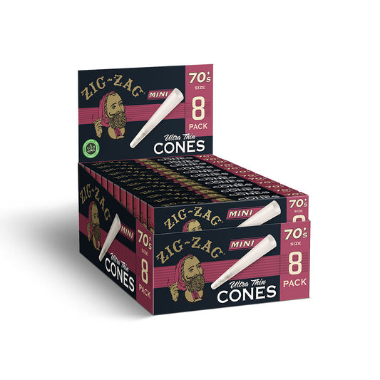 Zig Zag Ultra Thin Mini Cones 8pk