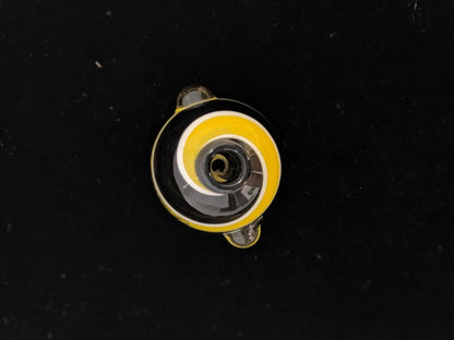 Green Bear 14mm Male Black & Yellow Bowl Piece
