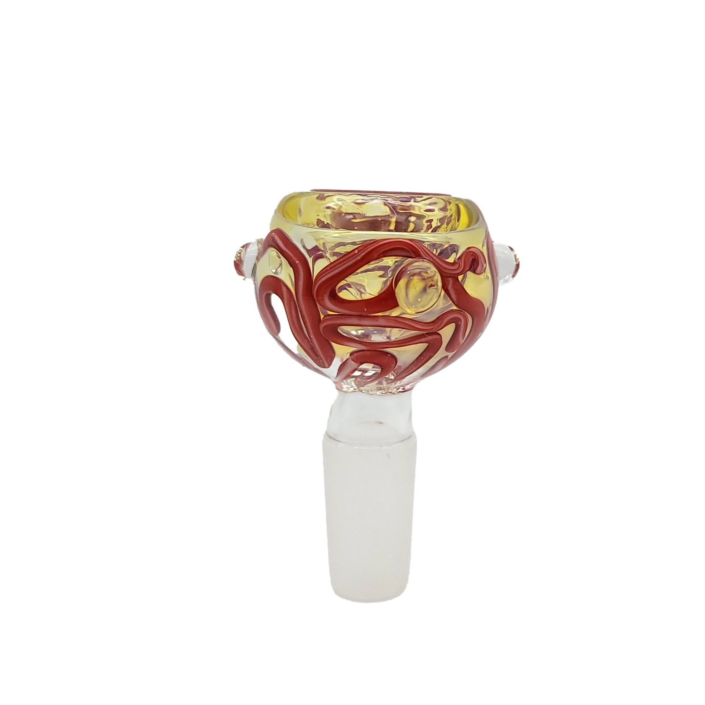 14mm Male Colored Swirl Fumed Bowl Piece