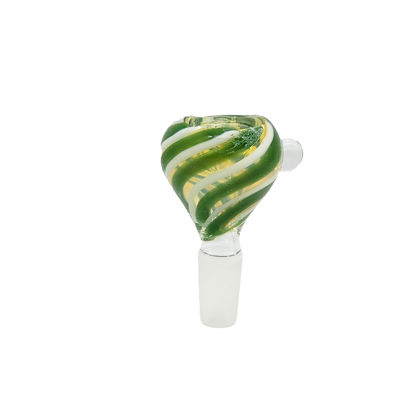 14mm Male Colored Swirl Round Bowl Piece