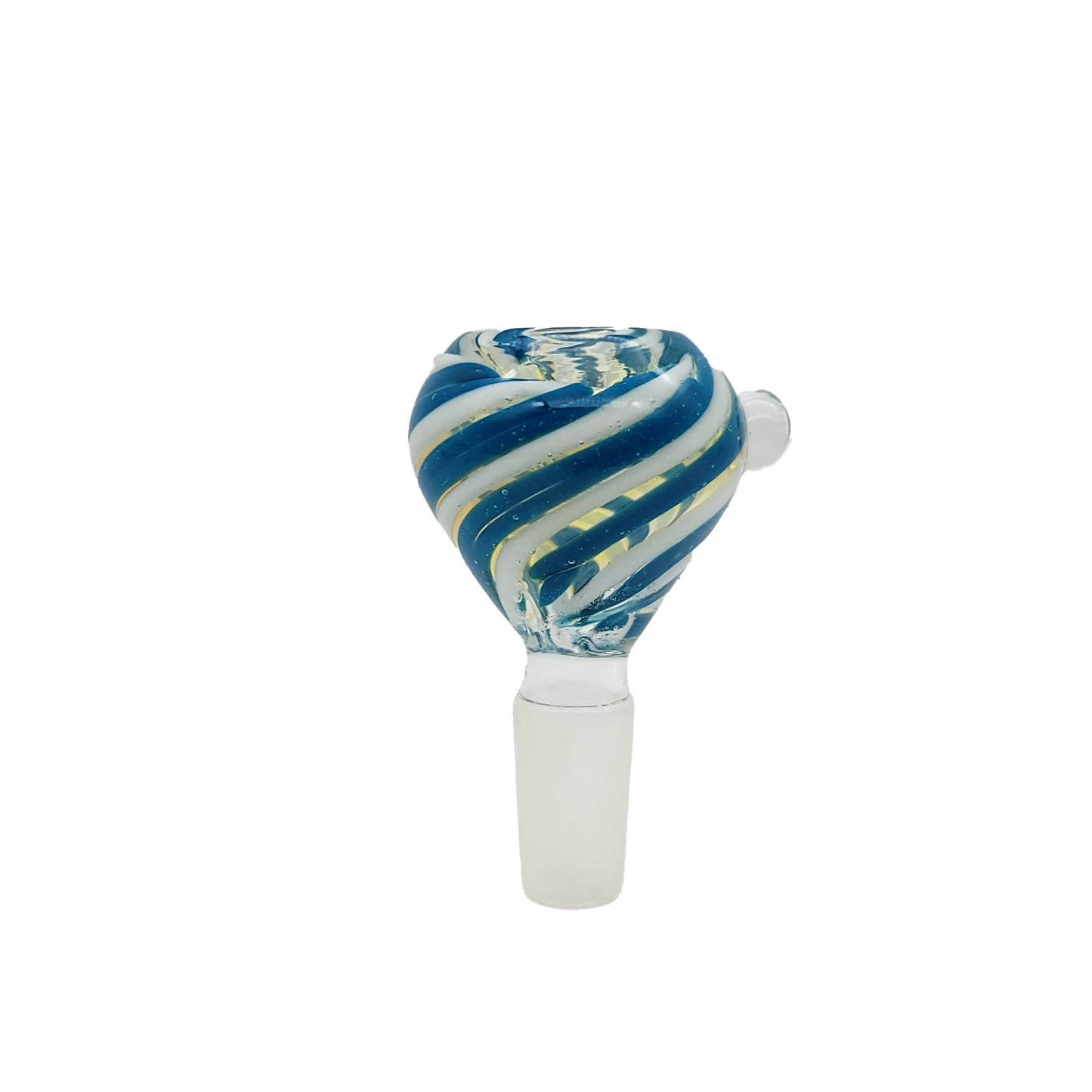 14mm Male Colored Swirl Round Bowl Piece