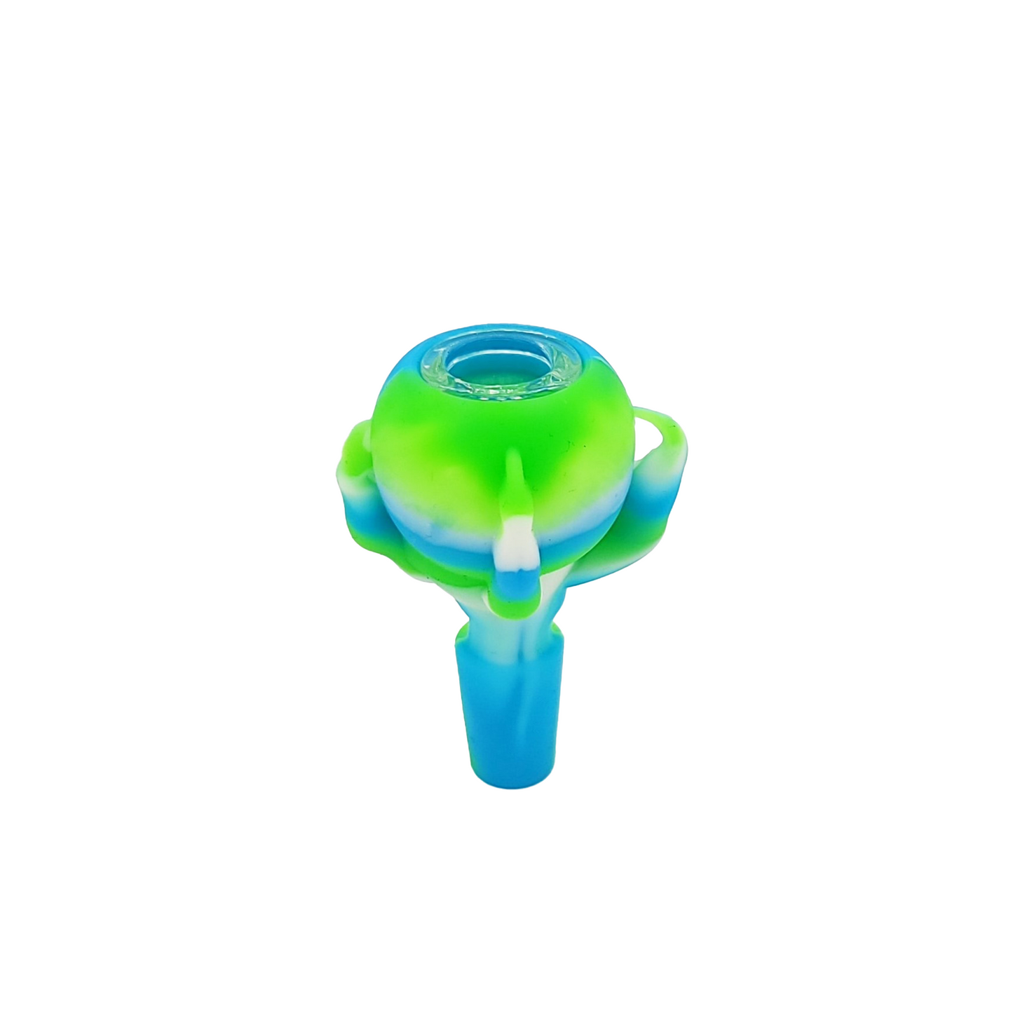 14mm Male Silicone Claw Bowl Piece with Glass Screen