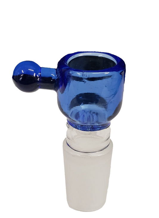 18mm Male Blue Slide Bowl Piece with Honeycomb Screen