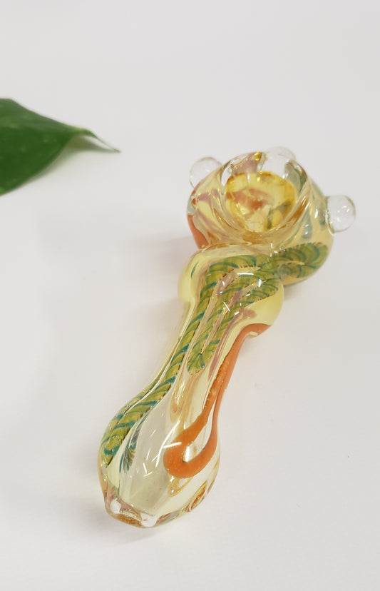 Fumed Inner Swirl Glass Pipe