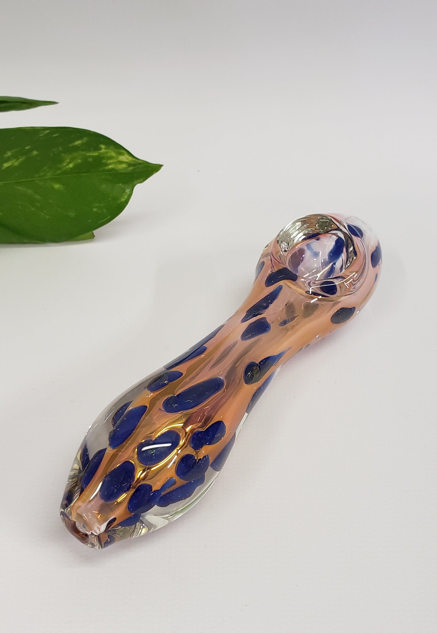 Purple spot Gold Fumed Color Changing Pipe