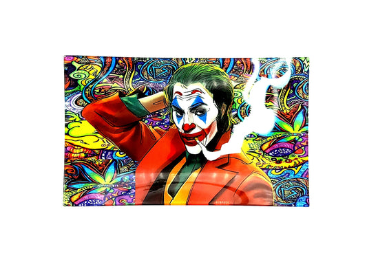 10"x6" "Joker" Shatter Resistant Glass Rolling Tray