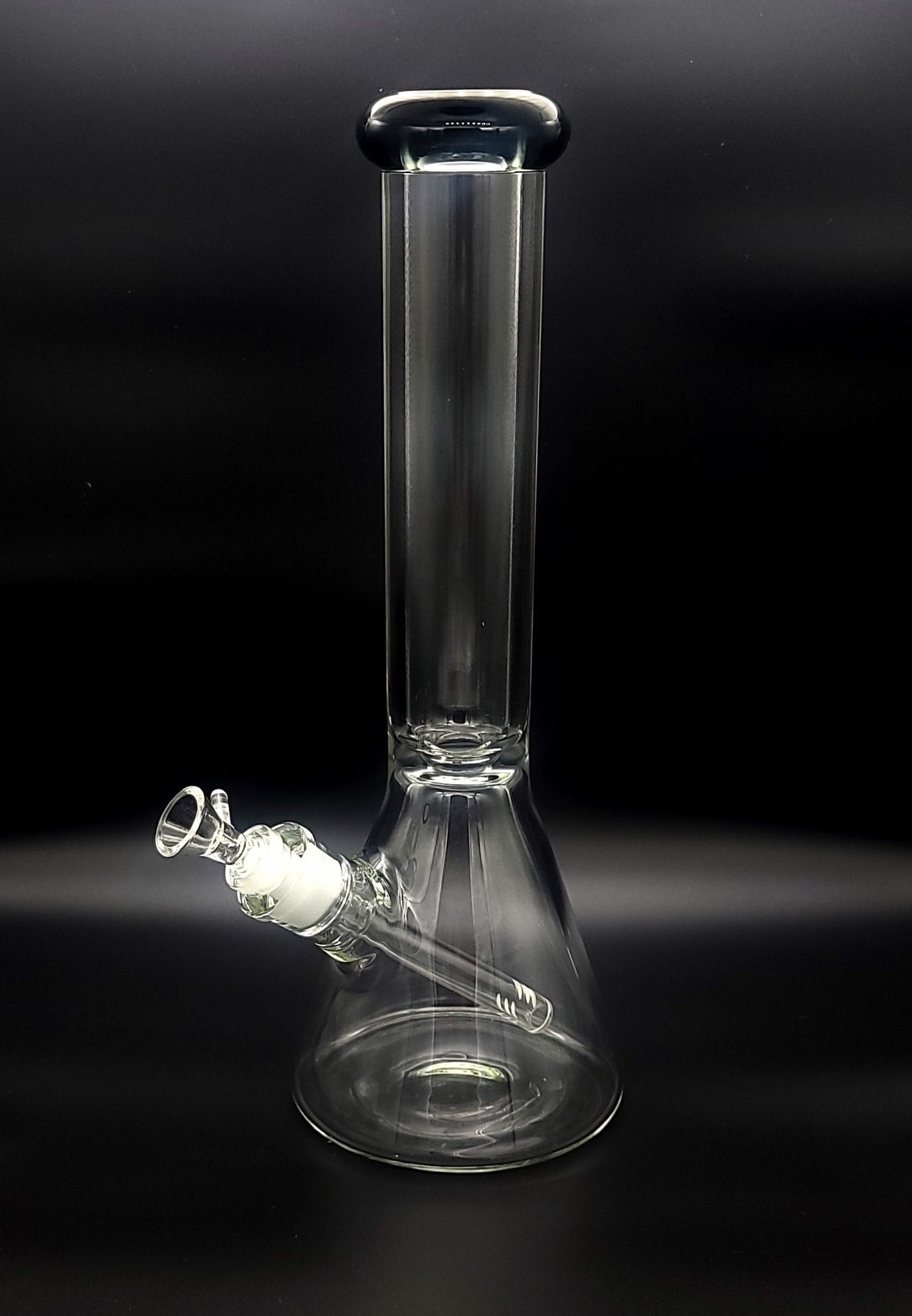 14" Thick Colored Rim Beaker with Ice Catcher And Perc