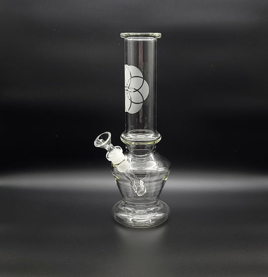 10.5" Geometric Flower Sanblasted Beaker