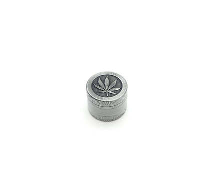 Small 3 Part 30mm with Etched Leaf Grinder