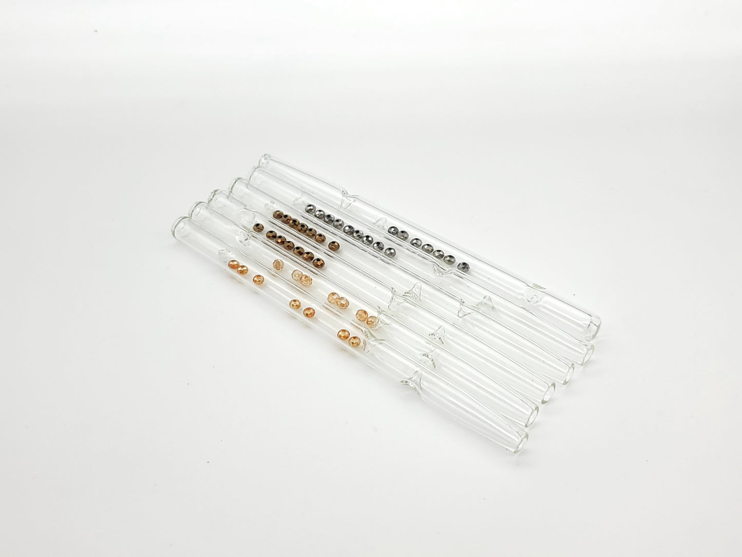 6.5" Nectar Straw with Glass Diamond Beads