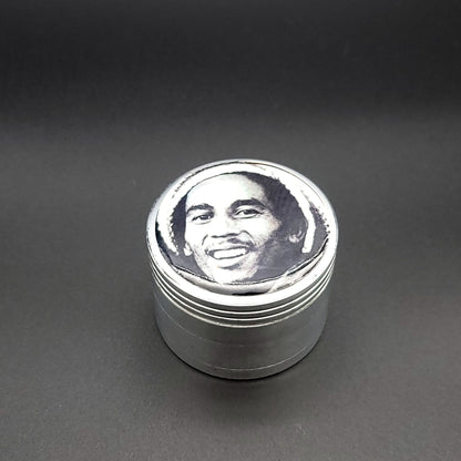 Bob Marley Silver 4-Piece Metal Grinder - Small