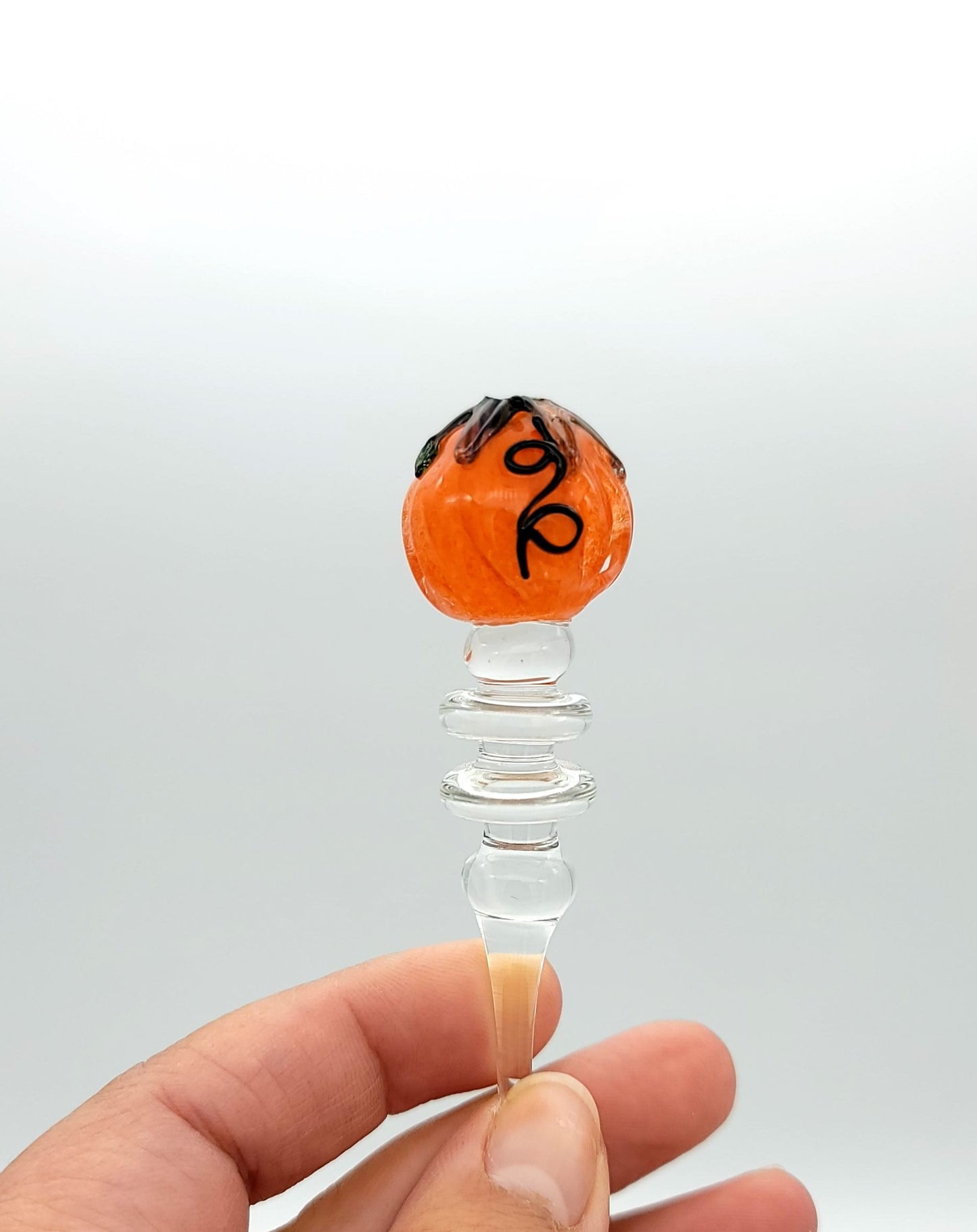 Pumpkin Glass Dabber - Locally Blown by Shawn Tucker