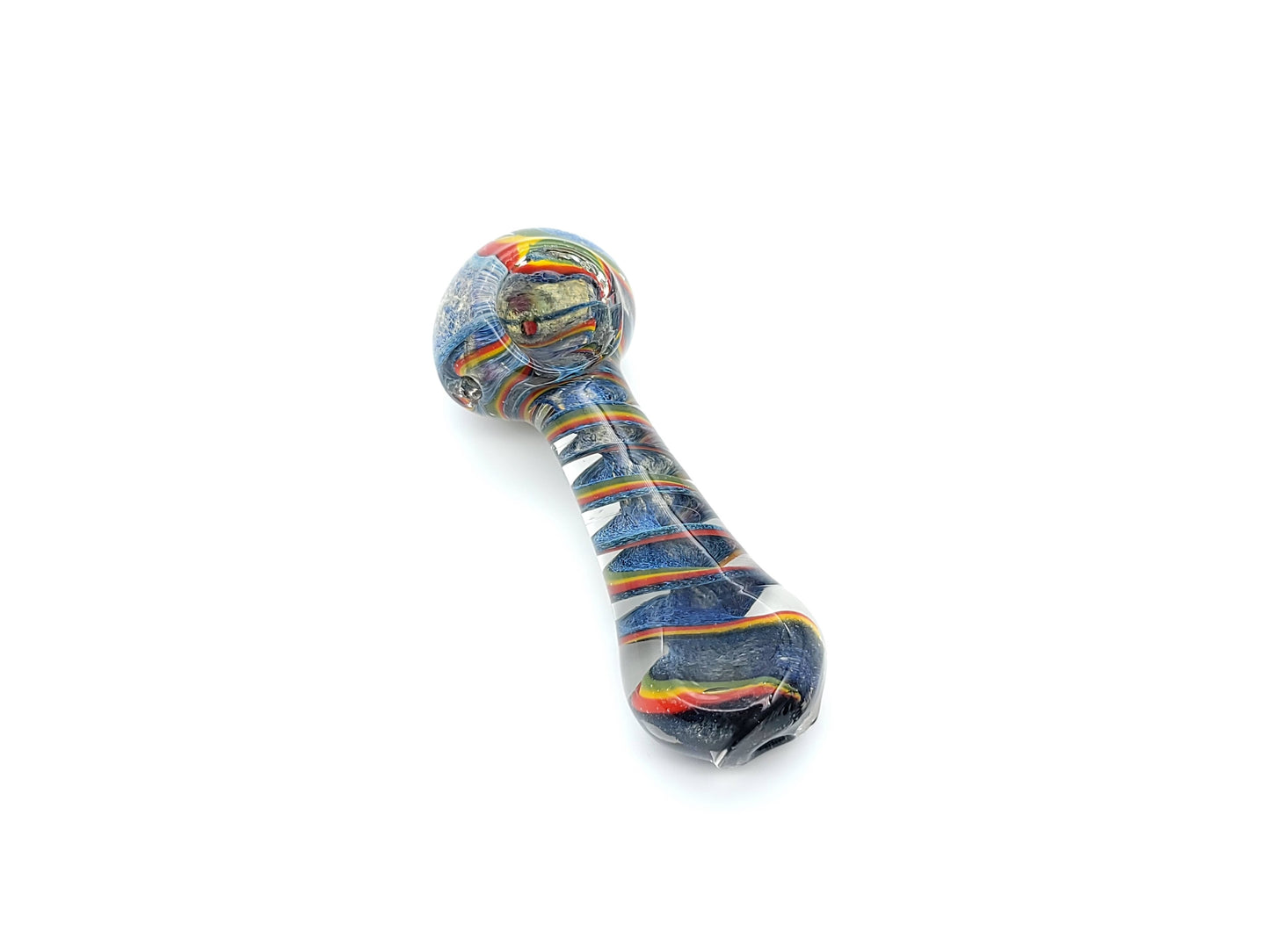 4" Dark Snipper Rasta Glass Spoon