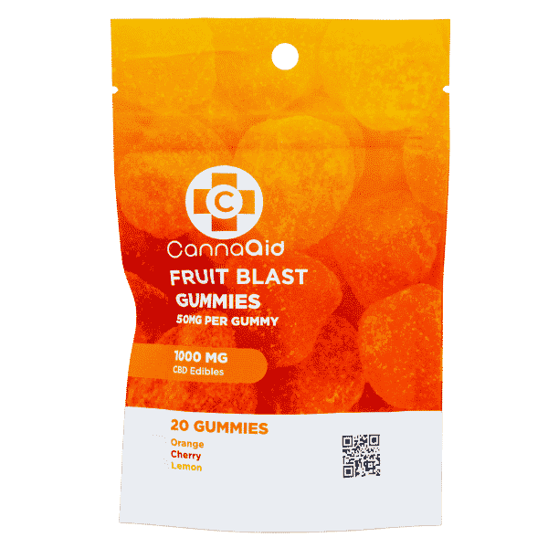 CannaAid Fruit Blast CBD Gummies 20ct