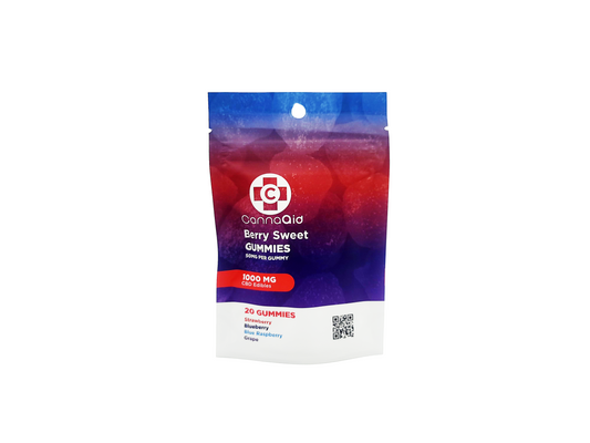 CannaAid - Berry Sweet CBD Gummies 20ct 1000mg