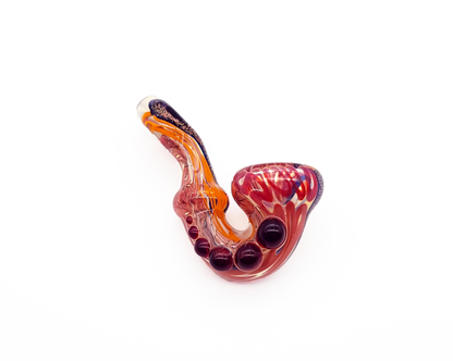 4" Dichro Stripe with Pink/Orange Swirl Sherlock by Jeff Cooper