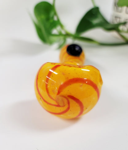 5" Frit Swirl Spoon Pipe