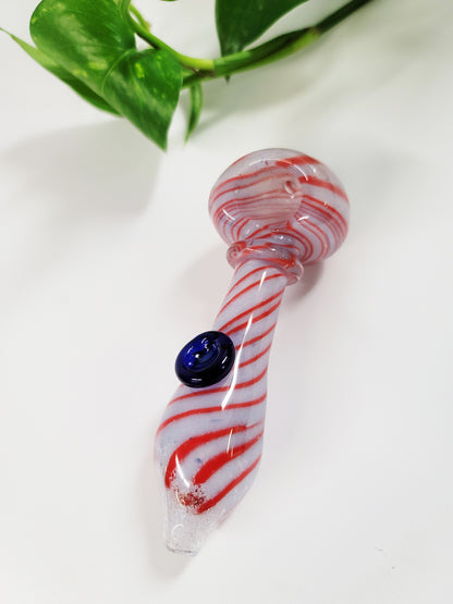 5" Frit Swirl Spoon Pipe