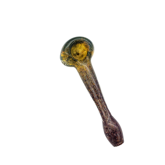 Dark Green Head Confetti Glass Spoon