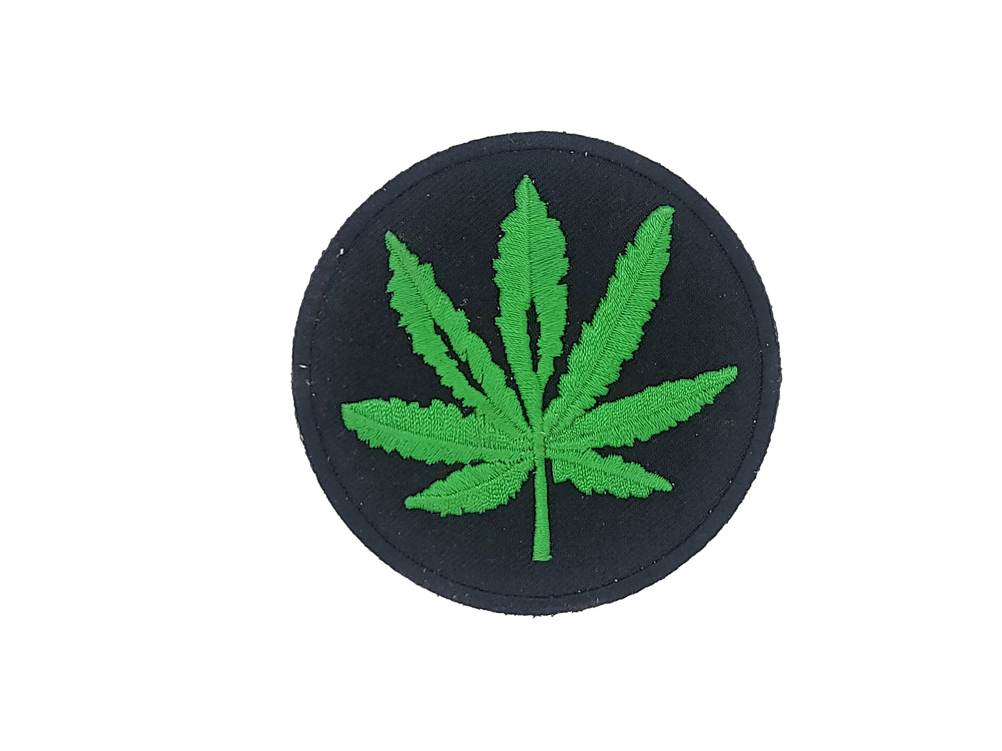 Green Leaf with Black Background Patch