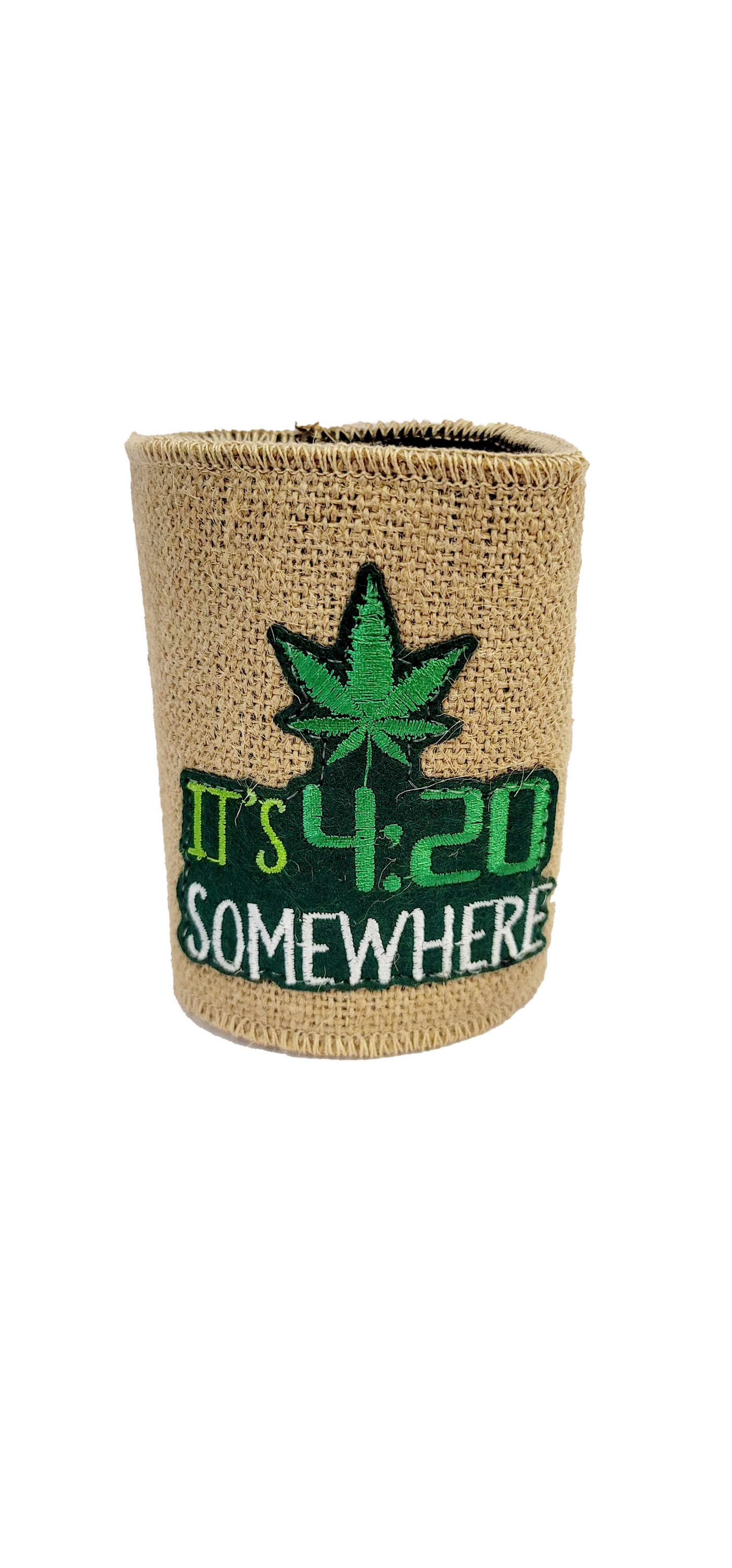 Hemp Burlap Neoprene Can Cooler