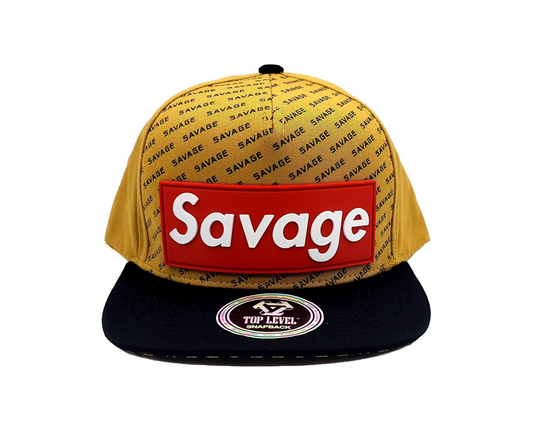 Top Level - Tan/Black Savage Snapback