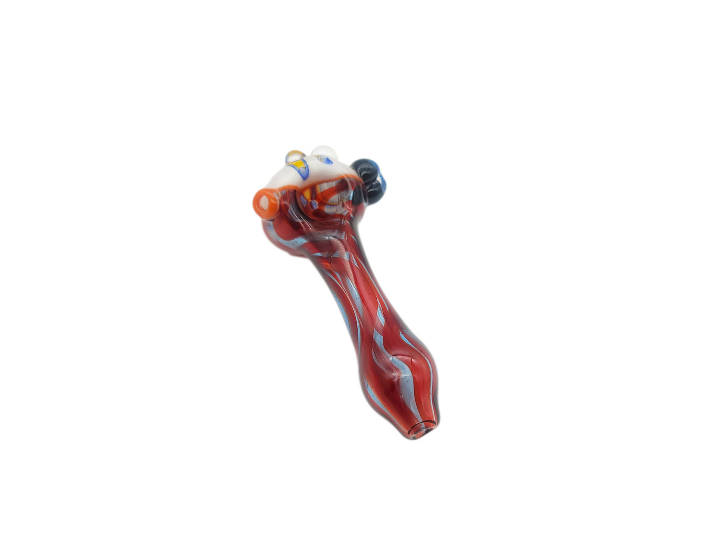 4" Wig Wag Head with Heart Leaf Spoon Pipe by Ian Mueller